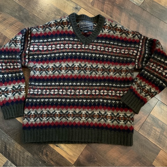 Abercrombie & Fitch Sweaters Vintage Y2k Wool Fair Isle Pullover